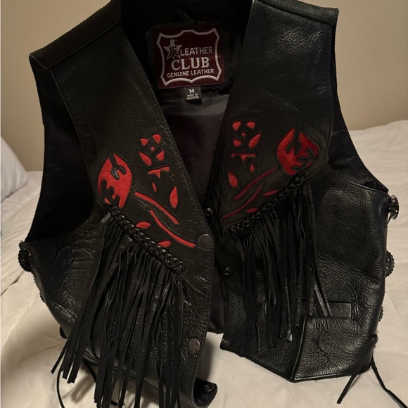 leather club Jackets & Blazers - Leather club vest
